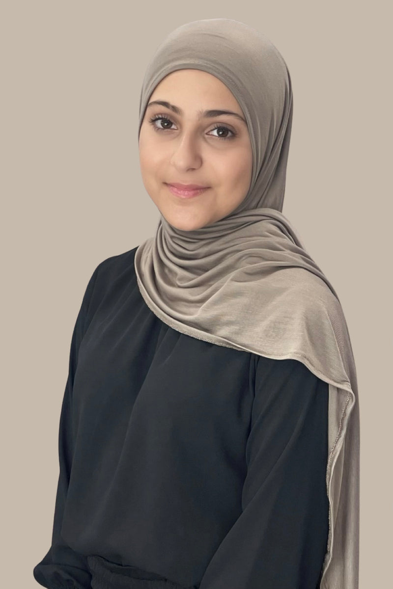 Modish Girl Pre-Sewn Jersey Hijab-Sandstone