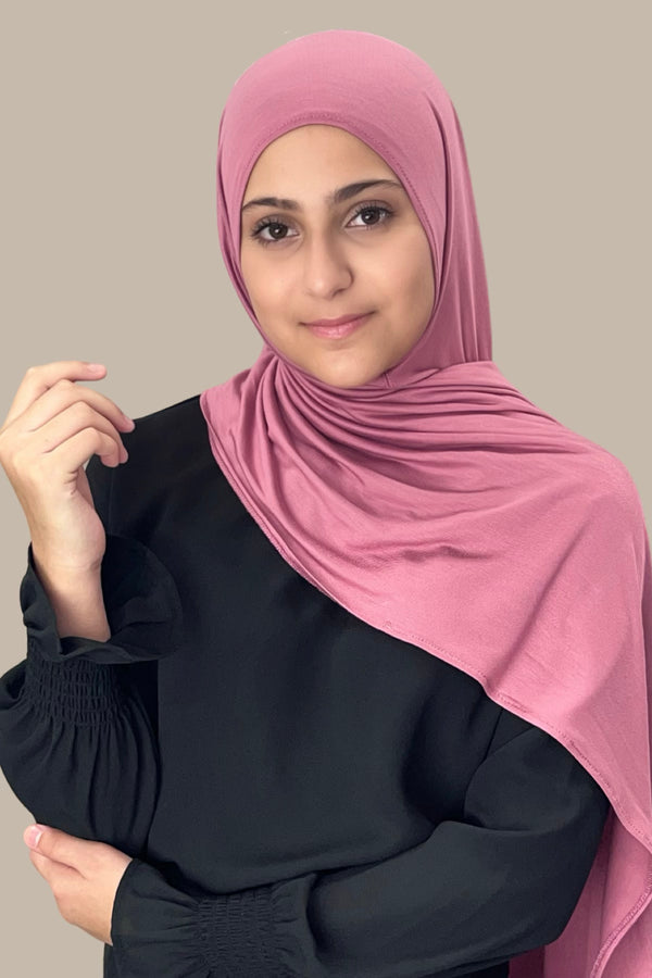 Modish Girl Pre-Sewn Jersey Hijab-Pale Rose