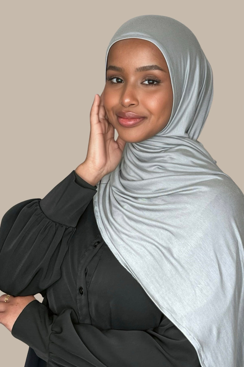 Pre-Sewn Jersey Hijab-Chic Grey