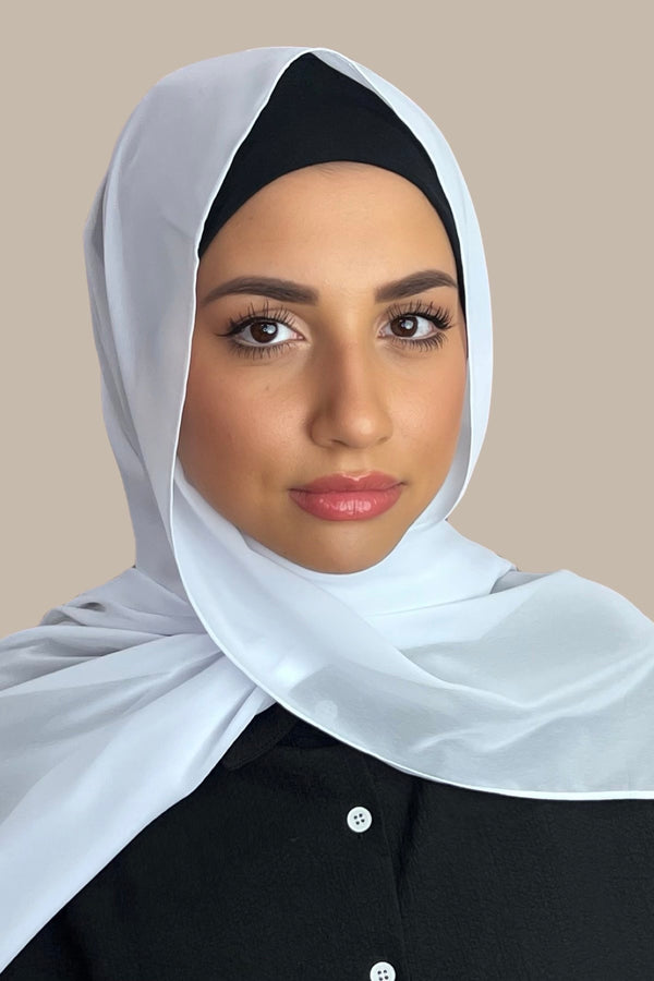 Luxury Chiffon hijab-Milk White (FINAL SALE)