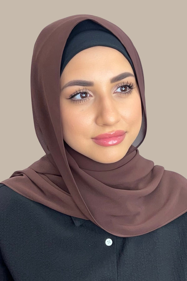 Luxury Chiffon Hijab-Brunette