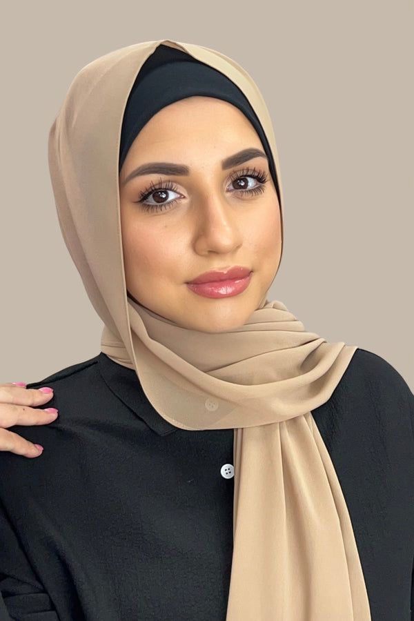 Luxury Chiffon Hijab-Honey Comb