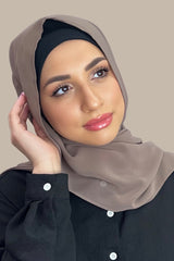 Luxury Chiffon Hijab-Light Mocha
