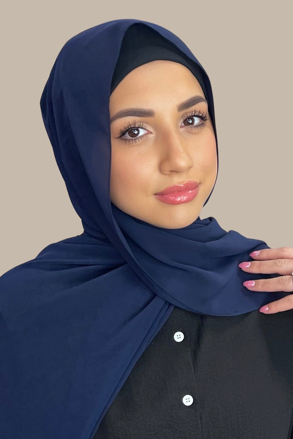 Luxury Chiffon Hijab-Dark Slate