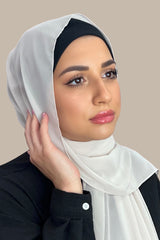 Luxury Chiffon Hijab-Ancient Ivory