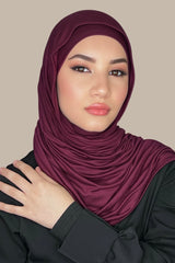 Premium Jersey Hijab-Burgundy