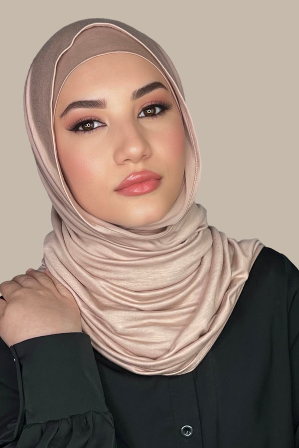 Premium Jersey Hijab-Warm Taupe
