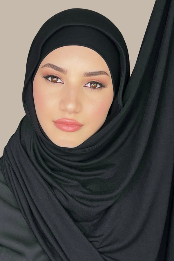 Premium Jersey Hijab-Black