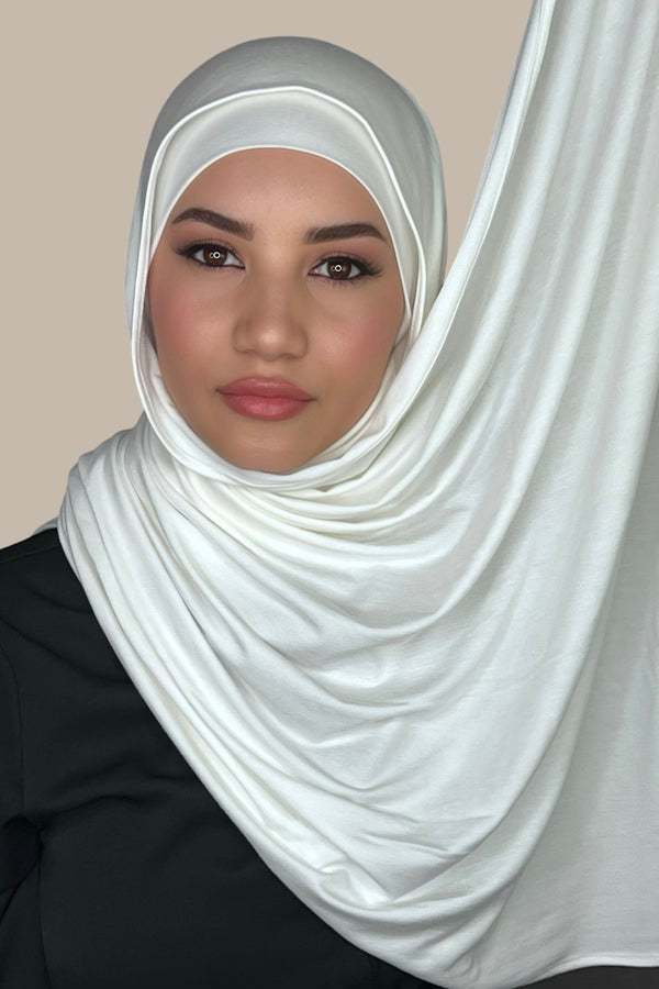 Premium Jersey Hijab-Off White