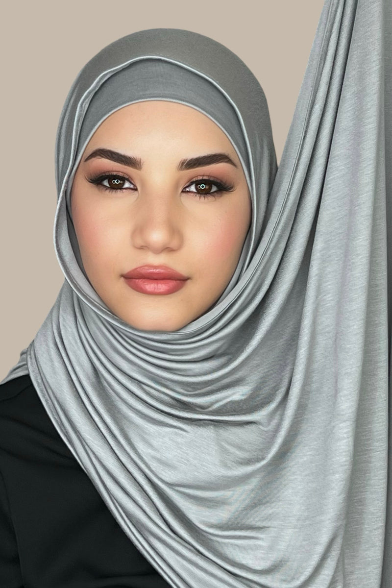 Premium Jersey Hijab-Chic Gray