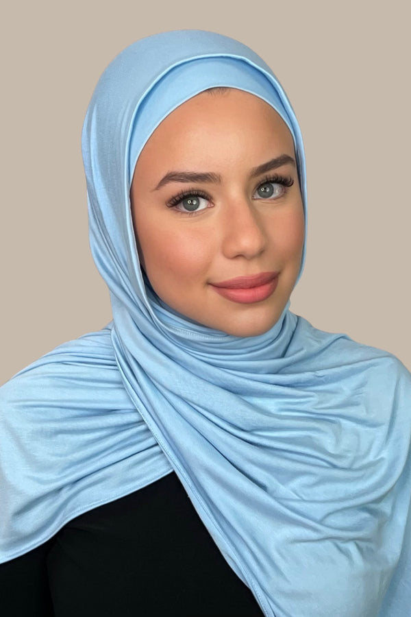 Premium Jersey Hijab-Baby Blue