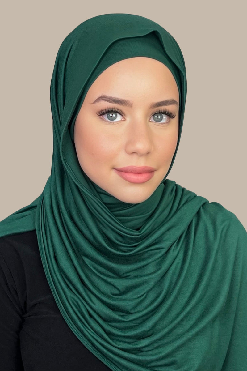 Premium Jersey Hijab-Forrest Green