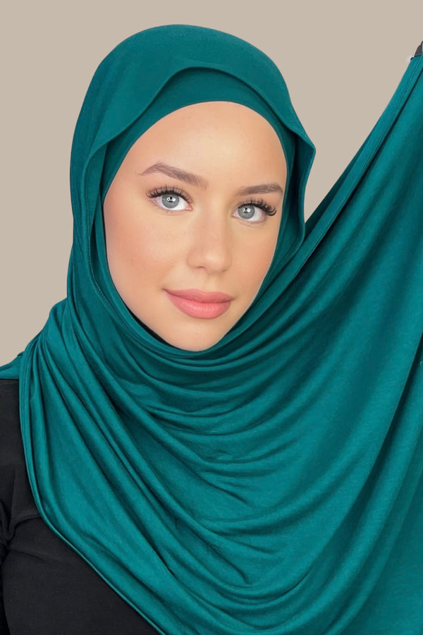 Premium Jersey Hijab-Pine Green