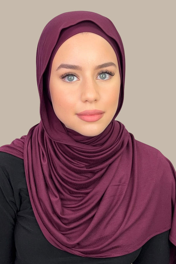 Premium Jersey hijab-Wine