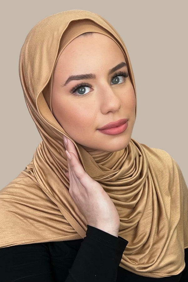 Premium Jersey Hijab-Honey