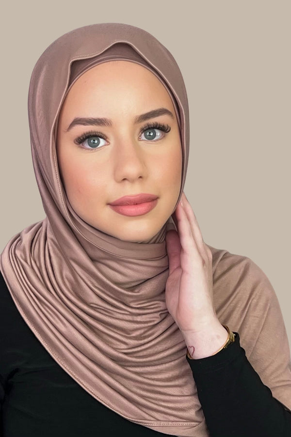 Premium Jersey Hijab-Pale Taupe