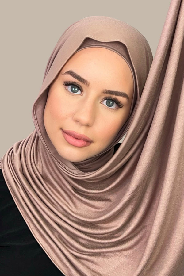 Premium Jersey Hijab-Pale Taupe