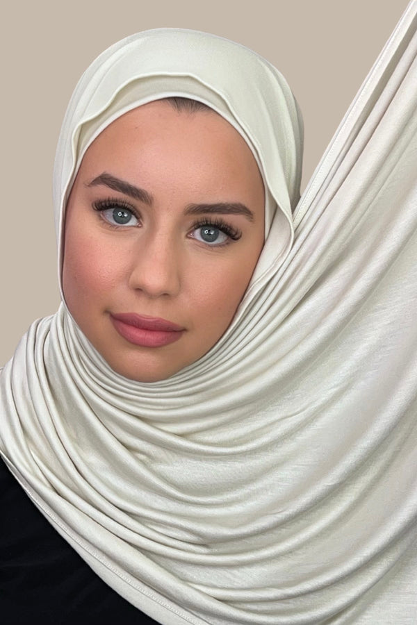 Premium Jersey Hijab-Ivory
