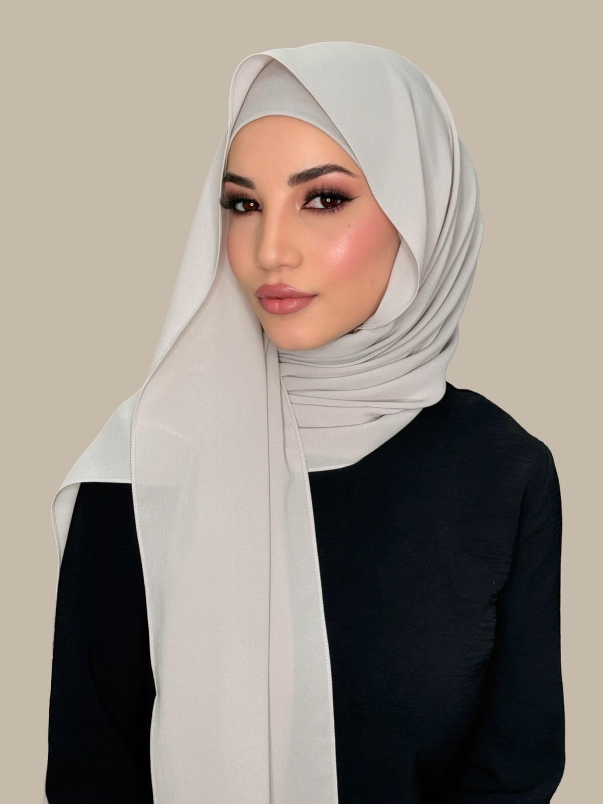 Matching Chiffon Hijab Set-Misty Lilac