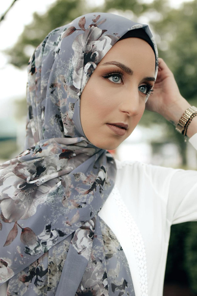 Flueretta Slate Hijab (FINAL SALE)