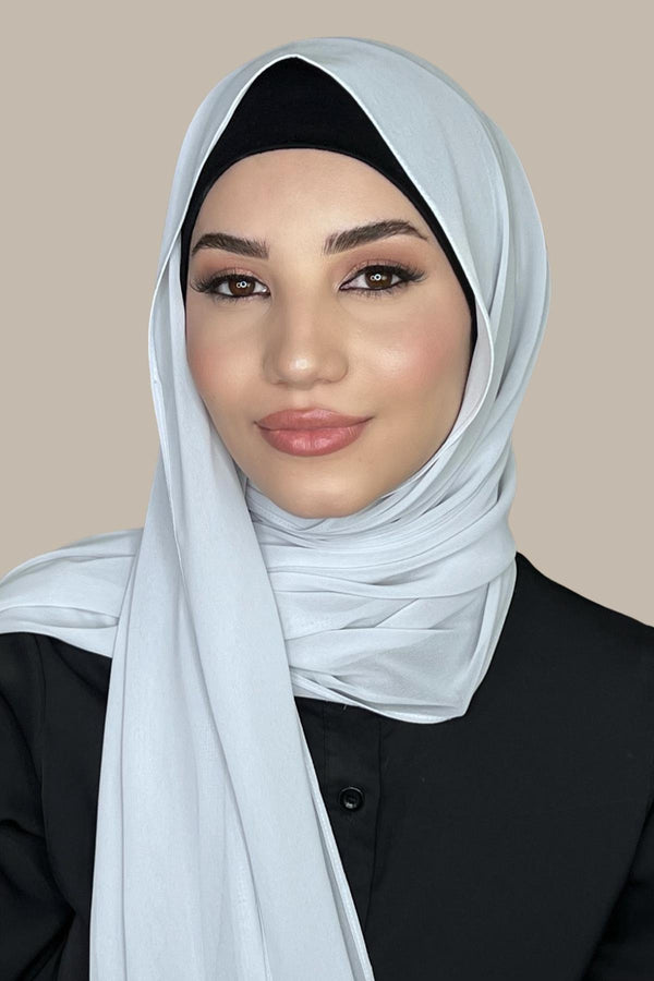 Luxury Chiffon Hijab-Cloud Grey