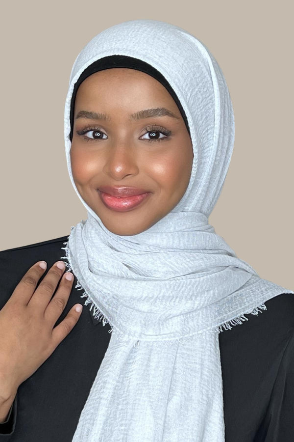 Classic Cotton Hijab-Cloud Grey