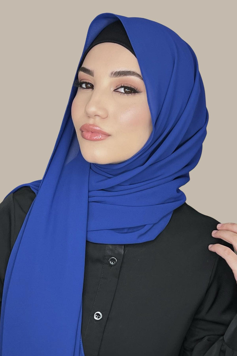 Classic Chiffon Hijab-Midnight Blue