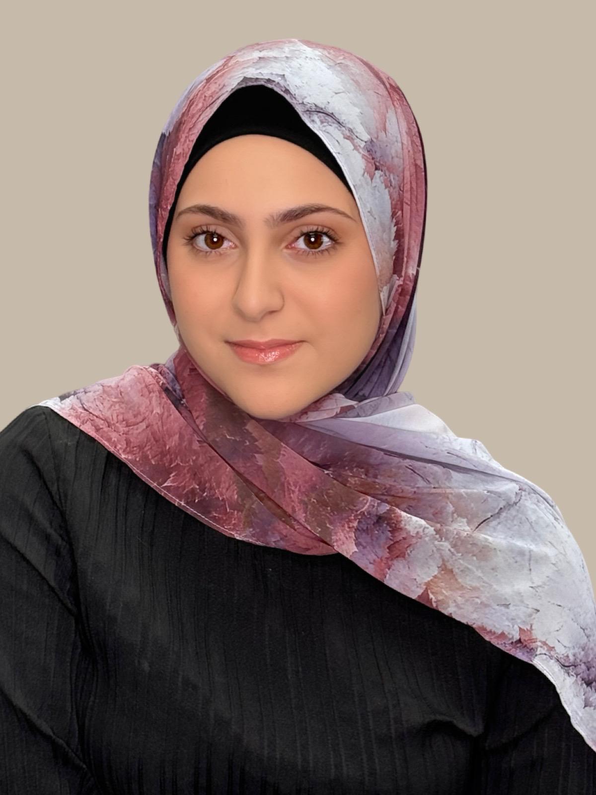 Modish Girl Printed Chiffon Hijab- Muted Mirage