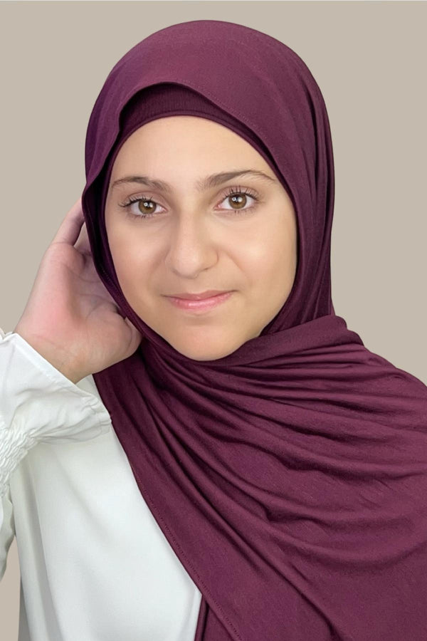 Modish Girl Premium Jersey Hijab-Wine