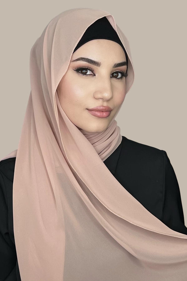 Luxury Chiffon Hijab-Warm Taupe