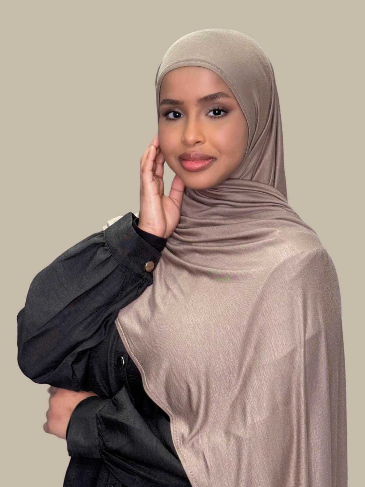 Pre-Sewn Jersey Hijab-Sandstone