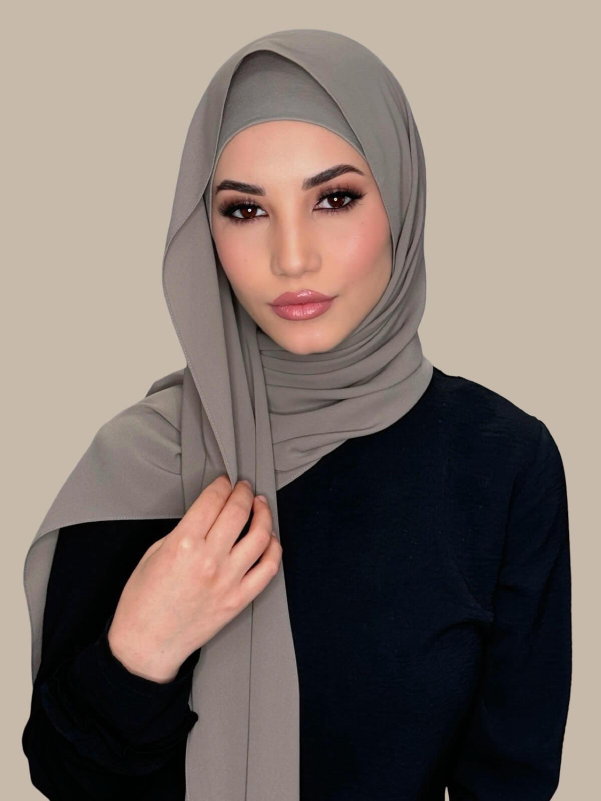 Matching Chiffon Hijab Set-Truffle