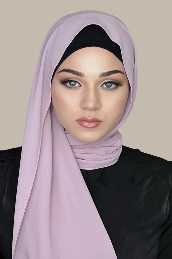 Classic Chiffon Hijab-Khaki Rose