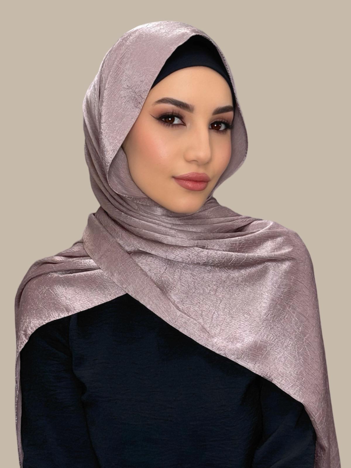 Classic Satin Hijab-Dusty Mauve