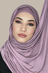 Premium Jersey Hijab-Khaki Rose