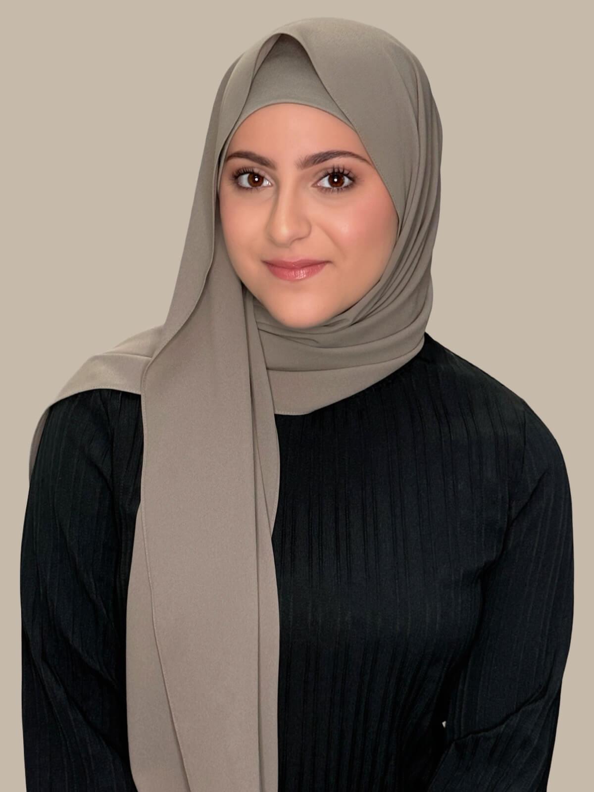 Modish Girl Matching Chiffon Hijab Set-Truffle