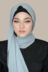 Luxury Chiffon Hijab-Stone Green
