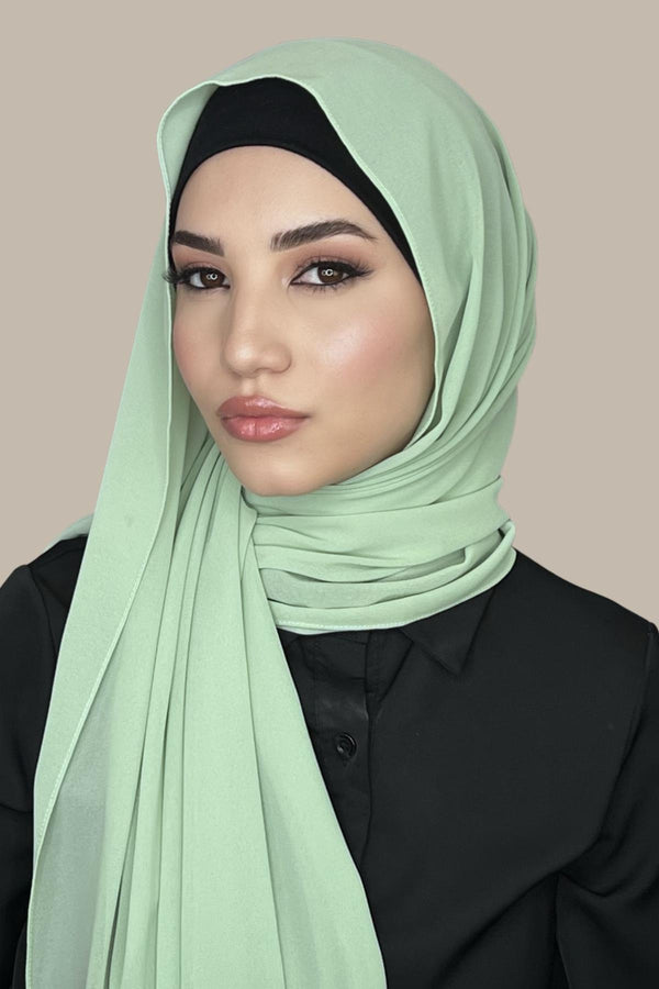 Classic Chiffon Hijab-Sage Green
