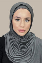 Premium Jersey hijab-Pebble Grey