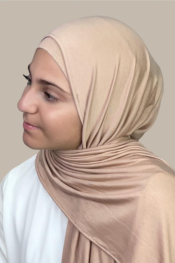 Modish Girl Premium Jersey Hijab-Warm Taupe
