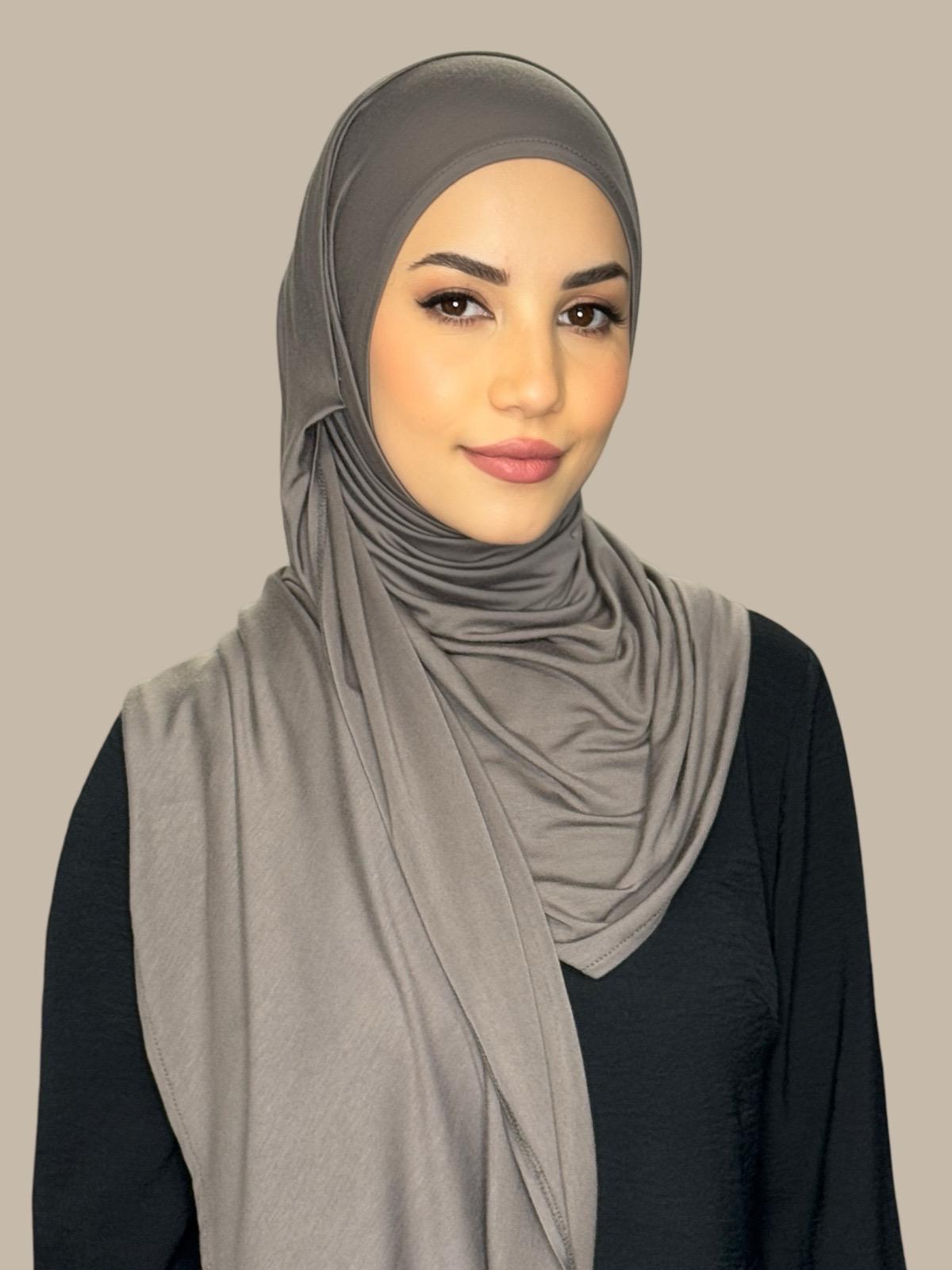 Pre-Sewn Jersey Hijab-Hazel