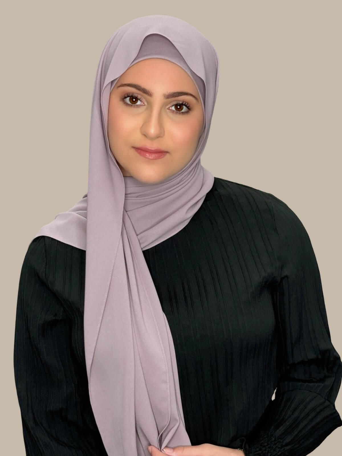 Modish Girl Matching Chiffon Hijab Set-Barely Mauve