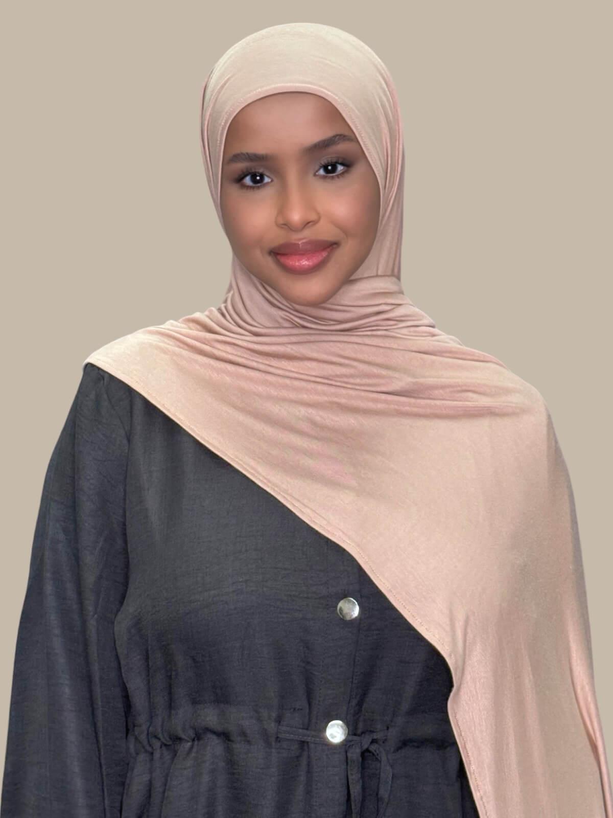 Pre-Sewn Jersey Hijab-Warm Taupe