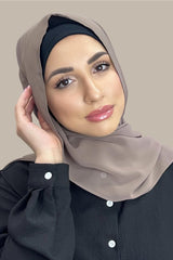 Luxury Chiffon Hijab-Light Mocha