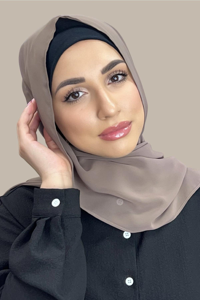 Luxury Chiffon Hijab-Light Mocha
