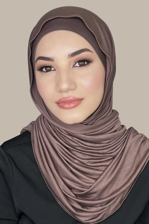 Premium Jersey Hijab- Mocha Brown
