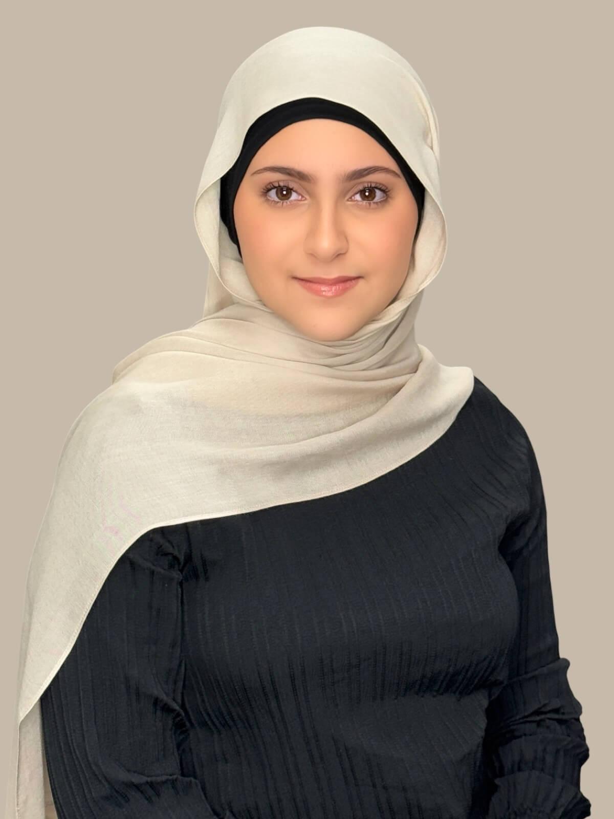 Modish Girl Cotton Modal Hijab-Sand