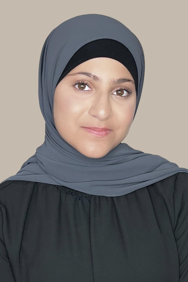 Modish Girl Luxury Chiffon Hijab-Pebble Grey