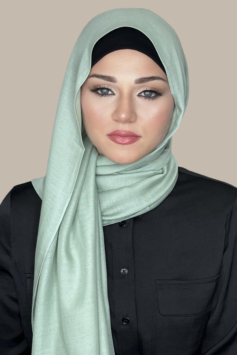 Cotton Modal Hijab-Sage