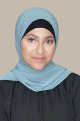 Modish Girl Luxury Chiffon Hijab-Pale Cyan